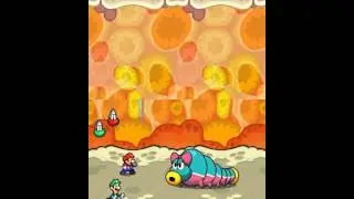 Mario & Luigi - Bowser's Inside Story [Boss 4] Durmite (NO DAMAGE + Challenge Medal)