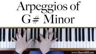 G# (G Sharp) Minor Arpeggios for Piano hands separately and hands together