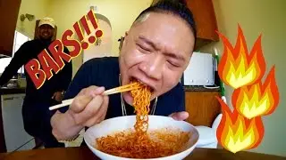 FREESTYLE WHILE DOING SPICY RAMEN CHALLENGE
