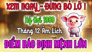 Tử Vi Tuổi Kỷ Hợi 1959: Điềm Báo Định Mệnh Sắp Xảy Ra, 8 Bí Mật Để Giàu Sang, Ăn Tết Lớn Nhất Đời