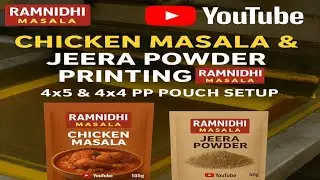 Chicken Masala और Jeera Powder Printing | Ramnidhi Masala पैकिंग Setup | PP Pouch Printing Live