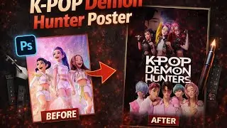 Photoshop Tutorial for Beginners !! |K-POP Demon Hunter Poster Design |Adobe Photoshop Tutorial