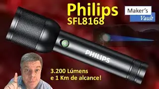 Philips SFL8168: Super Lanterna com 3.200 L&uacute;mens e 1Km de alcance