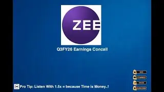 Zee Entertainment ZEEL: Конференция по обсуждению финансовых результатов за 3 квартал 2026 финанс...