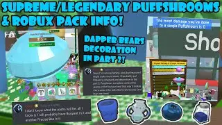 SUPREME/LEGENDARY PUFFSHROOMS 🍄 & ROBUX PACK INFO! 💸 | Bee Swarm Simulator Leaks