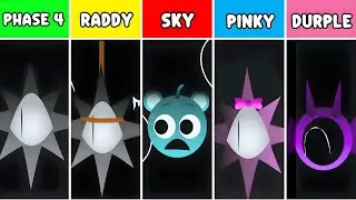 Phase 4 But Everyone Is RADDY Vs SKY Vs PINKI Vs DURPLE (Best Mod) In Incredibox Sprunki