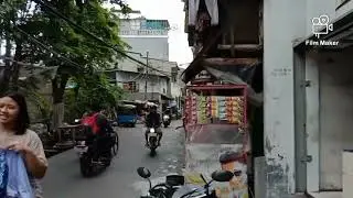 a narrow alley on Ampera Pademangan street but very interesting people around it