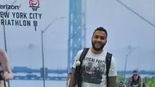 Blindninja runs 2021 New York City Triathlon
