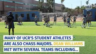 CHASS Dean visits with UCR Athletics