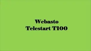 Webasto Telestart T100