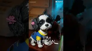 Tim Burton Tokki ❤️🧡💛💚🩵💙💜#dog #puppy #shorts