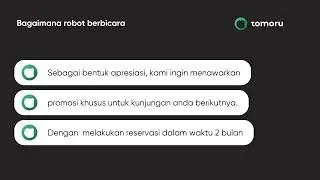 Tomoru AI for Hotels, Outbound Calls, Retention, Indonesian