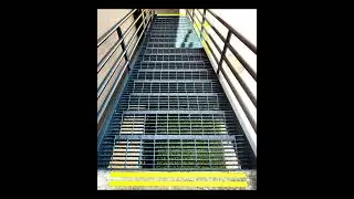 Traction & Visibility on Metal Bar Grating stairs with Form-A-Tread! #nonslip #stairs #safety