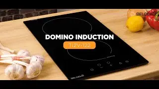 Domino induction encastrable double foyer avec minuterie Beldeko TI2V-122