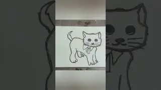 how to draw a cute kitten 🐈 easy drawing for beginners #learnandteach