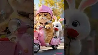 cat and Rabbit love story 🫶😍