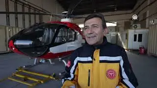 Ambulans helikopter zorlu coğrafyada hayat uçuşu gerçekleştiriyor