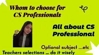 Welcome to CS Professionals❤️ Best teachers #icsi #trending #csstudents #csstudents #csprofessional