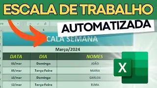 ESCALA DE TRABALHO EXCEL. AUTOMATIZE E ECONOMIZE TEMPO. LINK PARA DOWNLOAD NA DESCRIÇÃO.