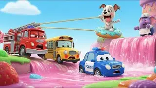 Candy Factory Chaos & The Greedy Puppy | Rescue Cars Fun
