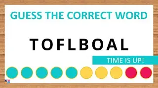 Guess the Correct Word! Unscramble in Record Time! 8 Letters | Agent Quiz
