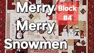 Merry Merry Snowmen Quilt Pattern, Bunny Hill Design, #christmasinjuly, #quiltpatterns, #scrapfabric