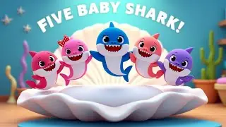 Five little Baby Sharks Jumping on the Bed | Baby Shark Songs | MomoNico Kid songs #babyshark #baby