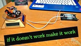 Fixing solar power rotating display stand DIY project