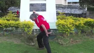 Sword Dance using a long bolo, a Filipino martial art called Escrima, also know as Kali and Arnis
