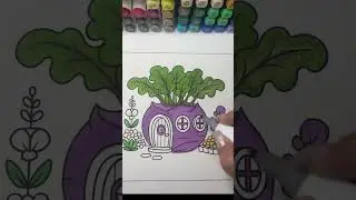 Coloring a Whimsical Turnip House | Cozy Coloring in My Own Book