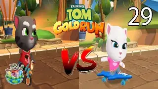 Talking Tom Gold Run Walkthrough Gameplay Discover Talking Tom Vs Talking Angela  Part 29