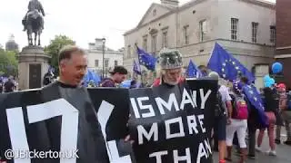 Two Brexiteers Vs thousands of Remainers at London protest
