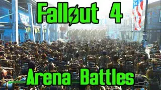 Fallout 4 - ARENA NPC BATTLES 500  RAIDER VETERANS vs 100 SUPER MUTANT BEHEMOTHS