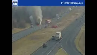 Tractor Trailer Fire In Frederick County, Virginia 