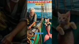 Fisherman catch mermaid cat 🐱 #cat #catlover #cartoon #cutecat #talkingtom #shorts #catholic #cats