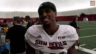 Purdue transfer DB Kyndrich Breedlove after ASU Tuesday camp (08/19/2025)