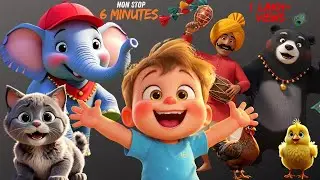Choti Choti Pyari Billi 🐱 | Cute Cat Rhyme for Kids | Dum dum karta aaya haathi | 6 Minutes