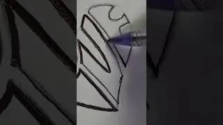 Простой рисунок за одну минуту ⏱️ #шорты #каллиграфия #быстроерисование #просто ✏️🔥