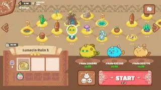 [Axie Infinity] Lunacian Ruin levels 1-10 walkthrough and ⭐⭐⭐ finishes [PvE]