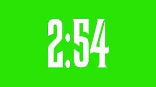 Countdown Timer 5 Minutes on Green Screen