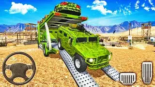 Transporting Army Vehicles in Trailer Truck - Car Transporter 2019 - Android Gameplay