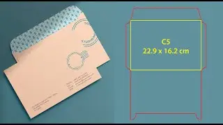 How to make C5 Envelope die cut / Die Line / Template Tutorial on adobe illustrator