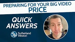 Preparing For Your BIG Video Project - Price