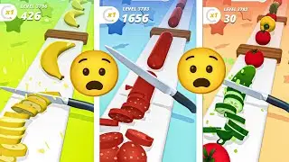Perfect Slices Gameplay || Day 8 Fruit and Vegetables perfect cutting challenge#video #perfectslices