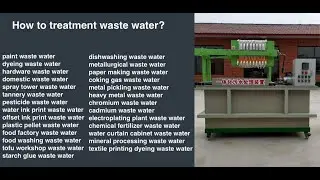 automatic feed chemical tannery waste water treatment  pressure filter
