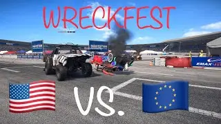 Wreckfest Misfits Go To Europe #wreckfest #racing #reds #ps5 #ps4 #bangerracing #usvseu #fypシ #fyp