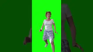 Crazy Dancing Lady | Green Screen