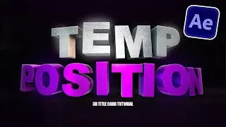 How To Create a 3D TITLE CARD In After Effects! (SUPER EASY) | Free 3D Title Card PF!