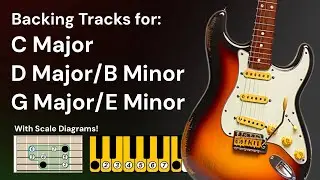 3 Upbeat Backing Tracks Play Along! (C Major, D Major/B Minor & G Major/E Minor Scales)