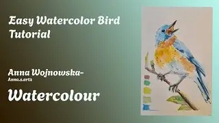 Easy Watercolor Bird-Tutorial